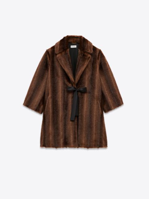 swing coat in animal-free fur