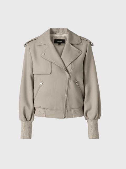 PONY Wool Gabardine Moto Jacket