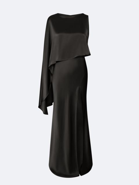 Satin Asymmetric Draped Gown