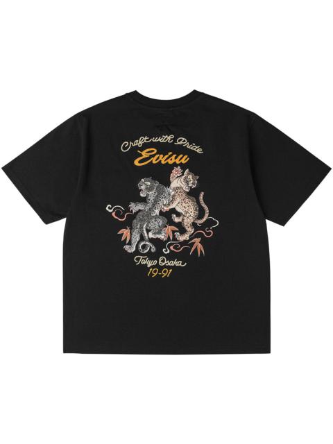 Duo Leopard Printed Embroidery T-Shirt