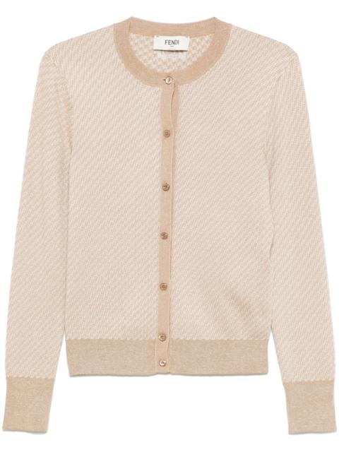 FF-jacquard cardigan