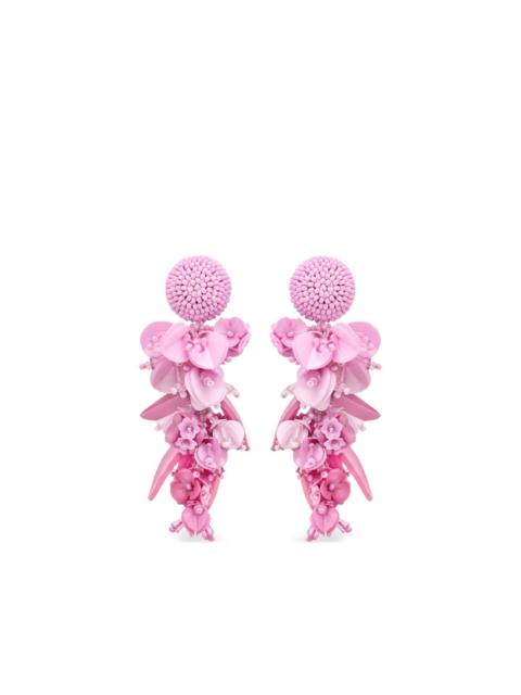 floral beaded drop earrings