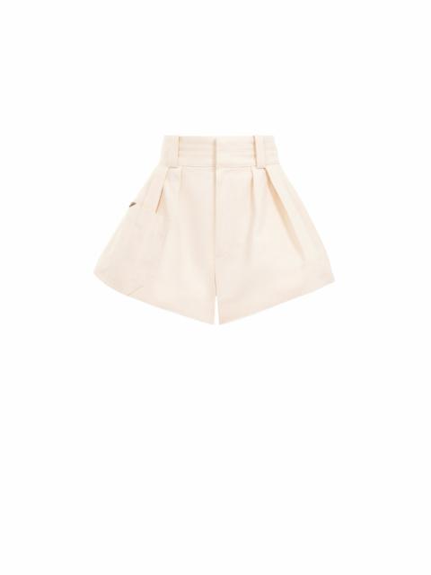 HIGH-RISE MINI SHORTS IN COTTON CANVAS