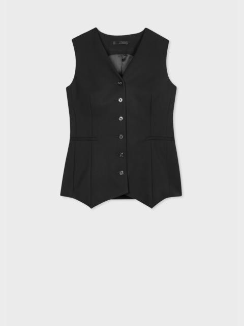 A Suit To Travel In - Women's Black Wool Travel Waistcoat