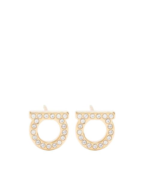 Gancini crystal-embellished earrings