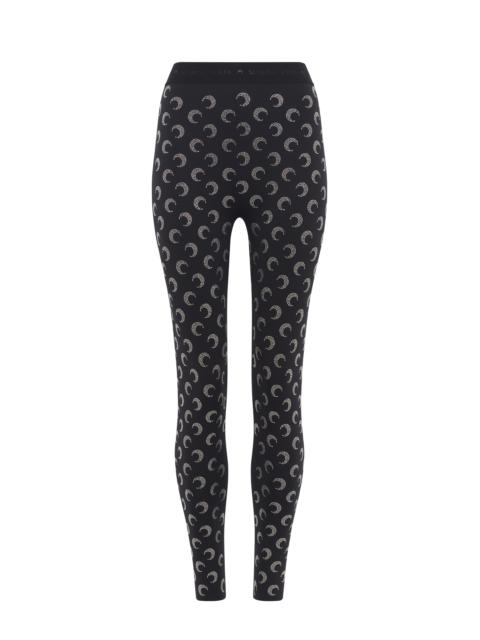 Recycled Moon Strass Jersey Stirrup Leggings