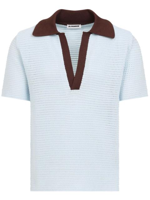 V-neck polo shirt