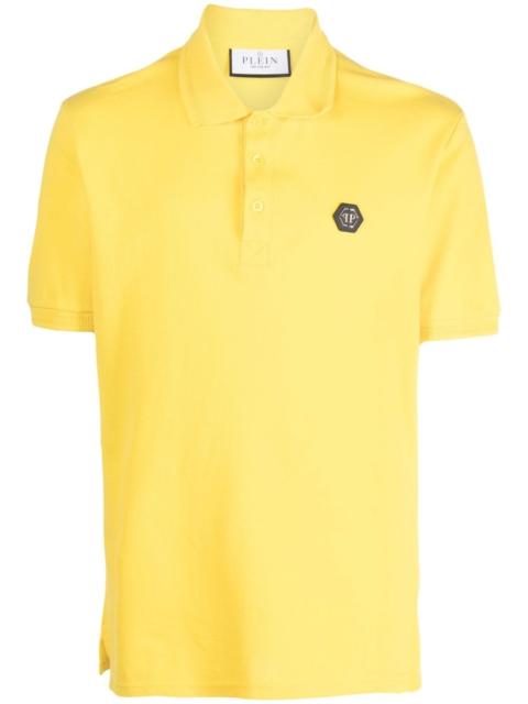 logo-print short-sleeved polo shirt