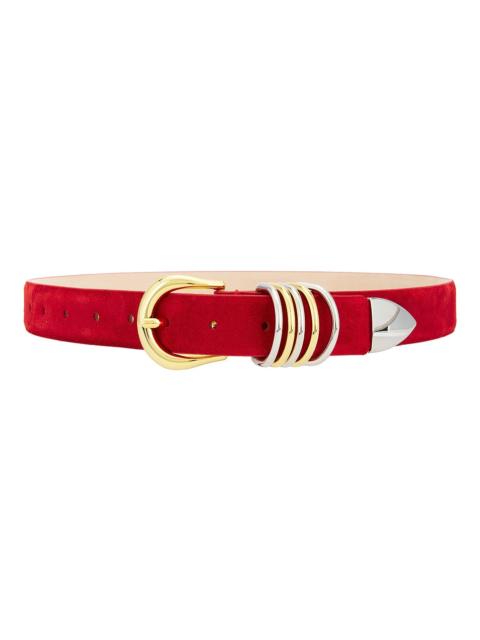 Hollyhock Suede Mixed Metal Belt