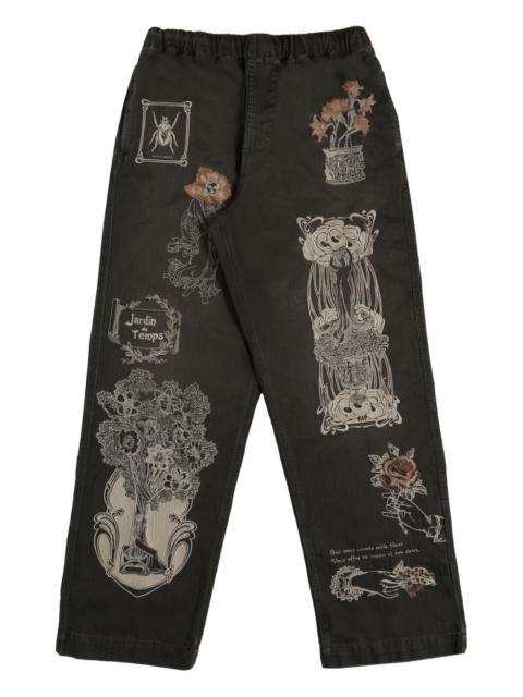 Jardin embroidered trousers