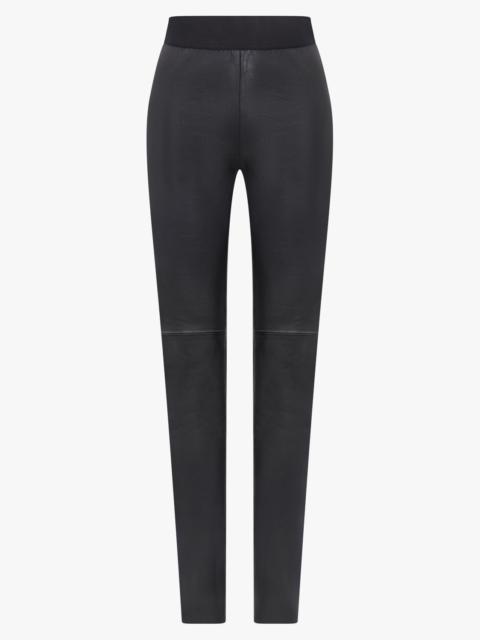 LONG LEATHER LEGGINGS | BLACK