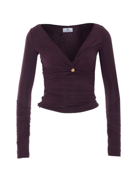 ring-detail ruched top