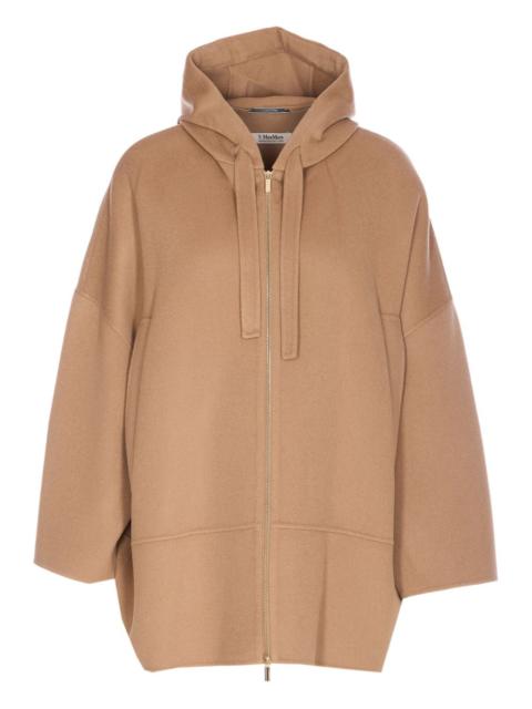 zip-up hooded coat