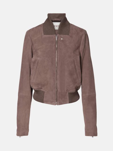 Suede bomber jacket