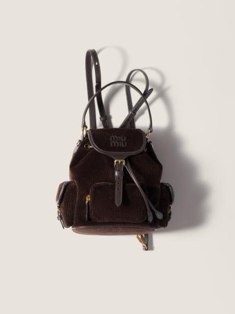 Corduroy backpack
