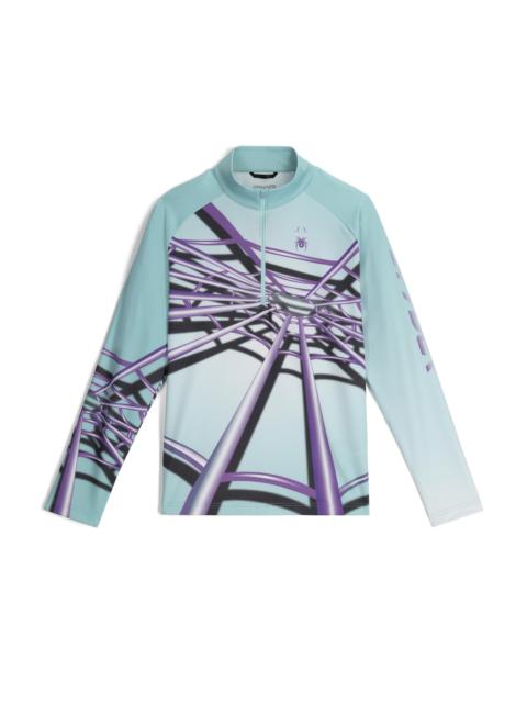 Mens Legacy Half Zip T-Neck - Glacier Blue