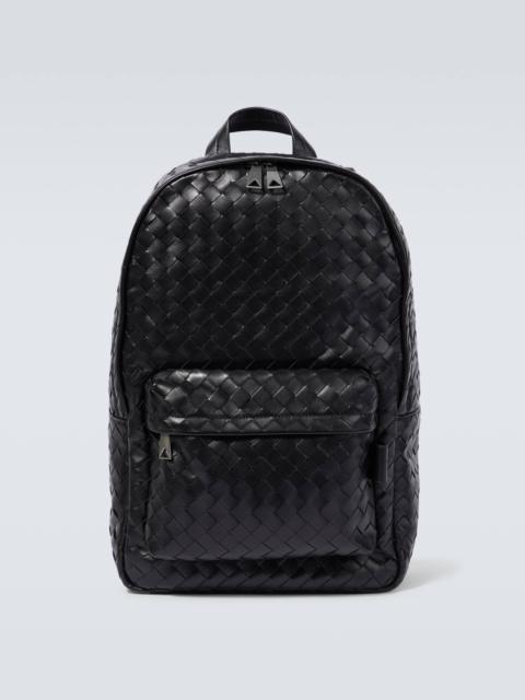 Intrecciato leather backpack