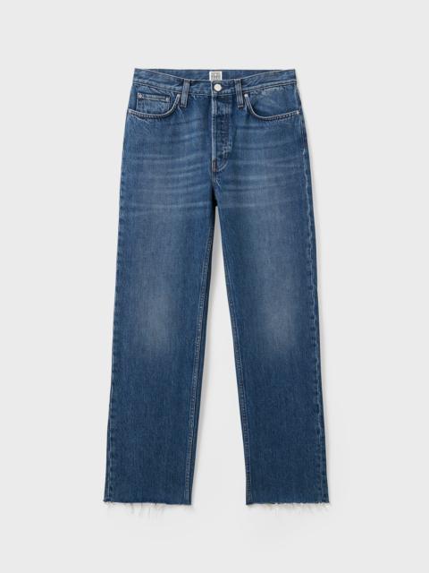 Classic cut denim mid blue