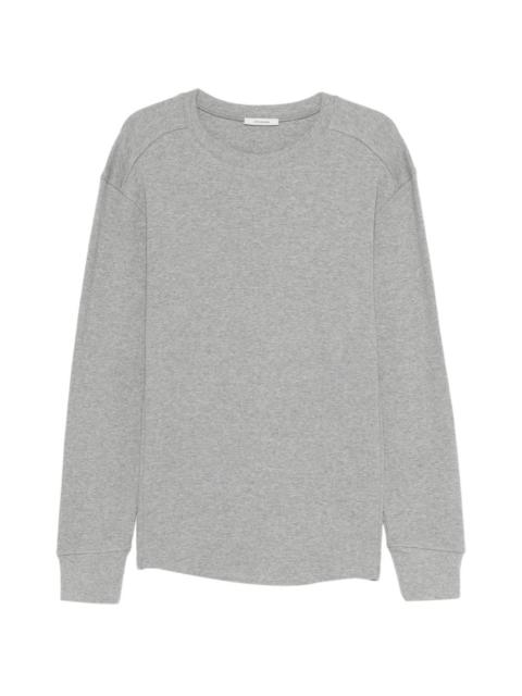 ribbed crew-neck sweatshirt