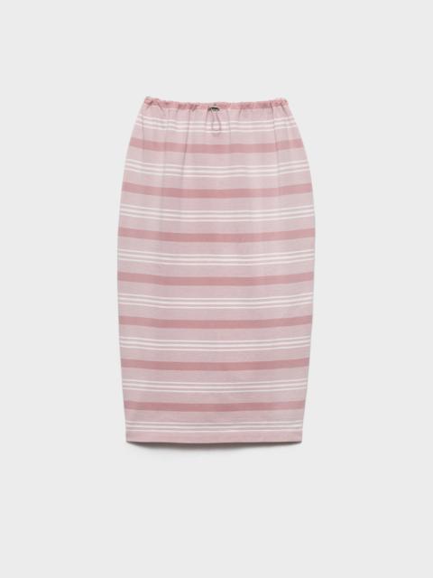 Bayadere print piqué skirt