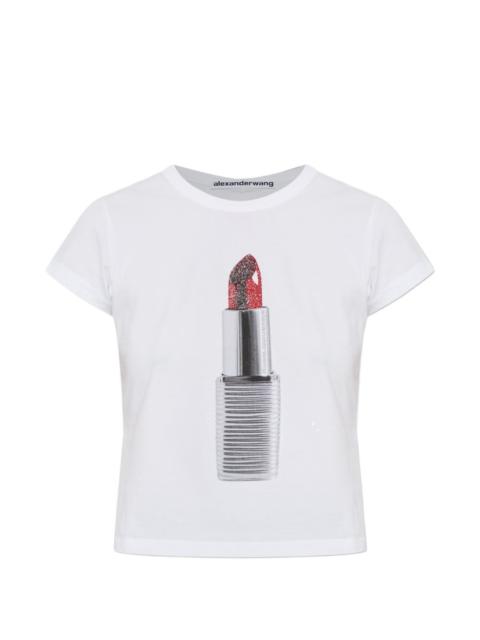 lip-stick-print T-shirt