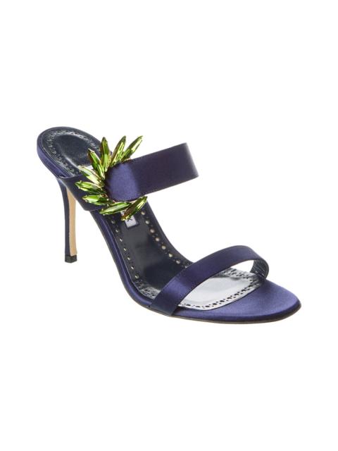 Manolo Blahnik Chivela 90 Satin Sandal