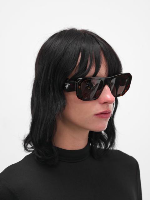 Tortoiseshell PR-B18S Geometric Sunglasses