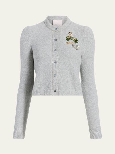 Allura Embroidered Cropped Cardigan