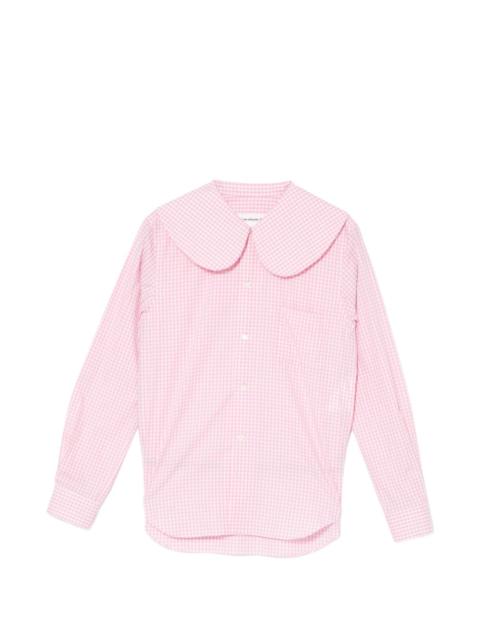 gingham peter-pan collar shirt