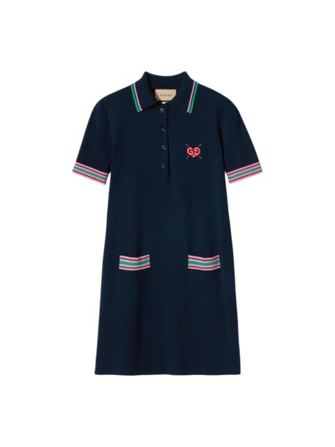 (WMNS) Gucci Fine Embroidery Knit Dress 'Navy' 782256-XKD0I-4215