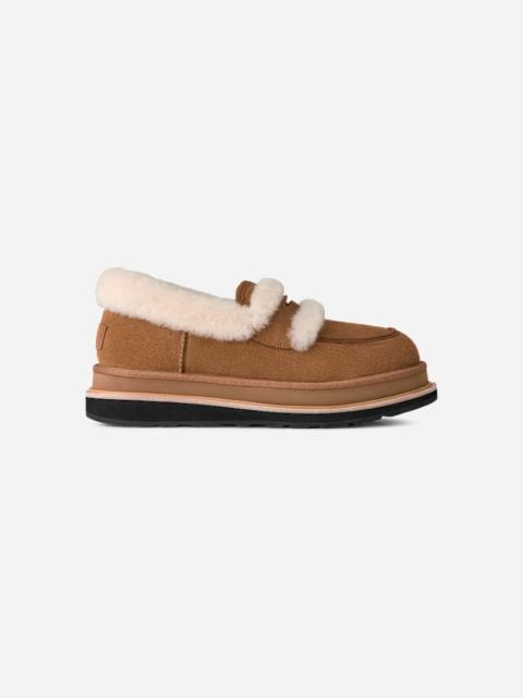 ® sacai Loafer Suede Shoes in Chestnut