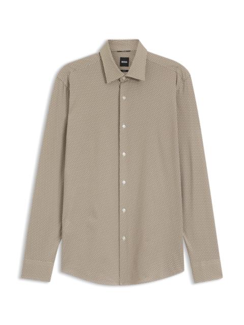 SLIM-FIT SHIRT IN ITALIAN-MADE PERFORMANCE-STRETCH FABRIC
