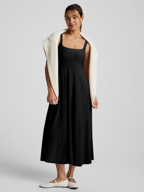 Featherweight At The Ready Square Neck Midi Dress