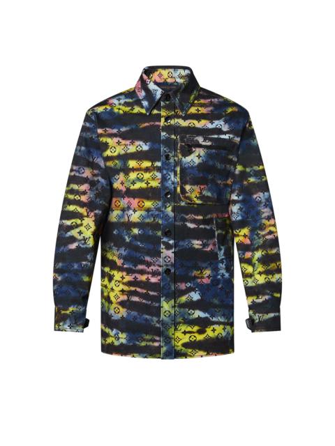 Printed Monogram Tie-Dye Denim Shirt