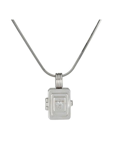 Silver Beekman Heart Locket Necklace