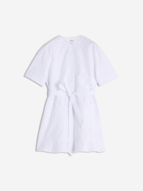 BRODERIE ANGLAISE GODET MINI DRESS