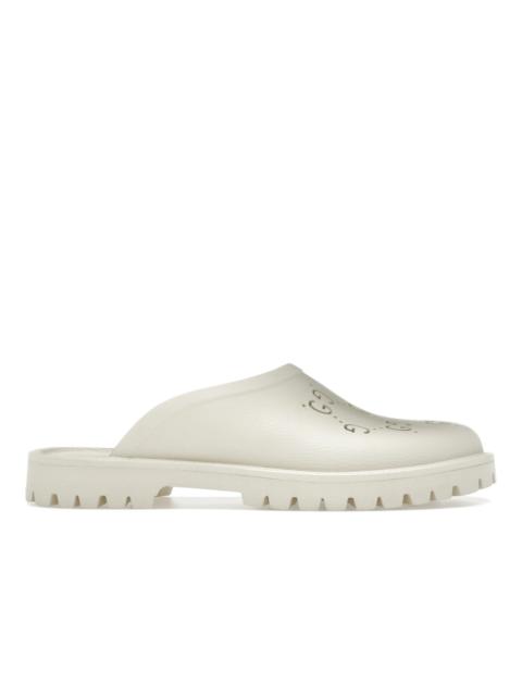 Gucci Slip-on Sandal Cut Out Monogram Mystic White