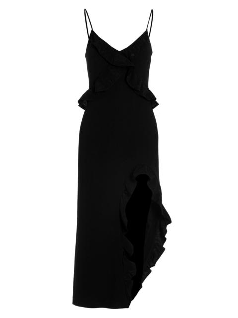 'Crossbody & Open Leg Ruffle Detail' dress