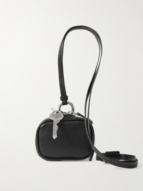 Camero Embellished Leather Keychain