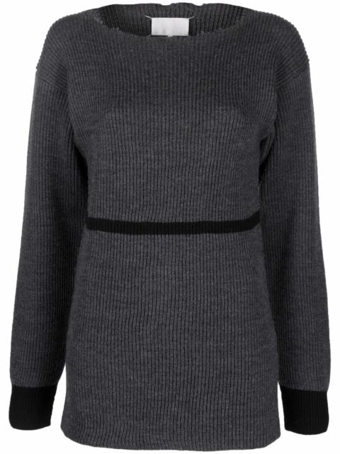 ribbed-knit jumper