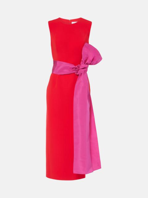 Bow-detail midi dress