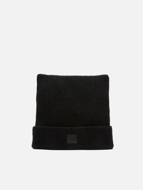 Face logo square beanie - Yak - Black