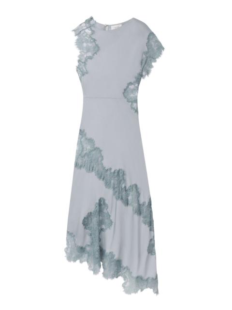 Alessia Textured Satin and Lace Maxi Dress