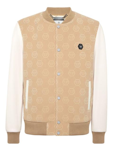 monogram varsity bomber jacket