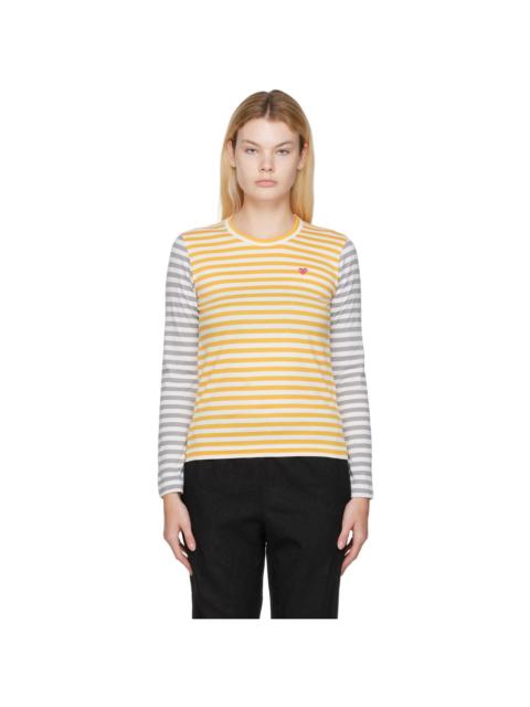 Green & Gray Striped T-Shirt