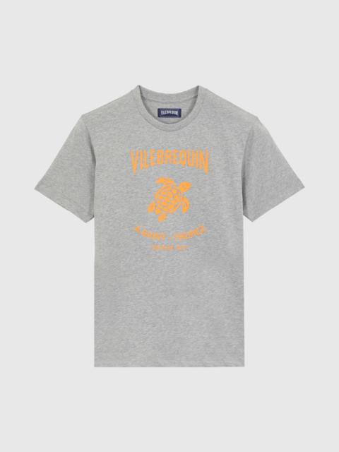 Men Cotton T-shirt Contrasted Placed Gomy Logo