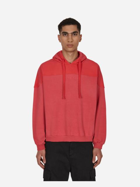 Two Tone Hooded Sweatshirt Red