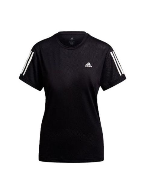 (WMNS) adidas Own the Run Cooler T-Shirt 'Black' H59273