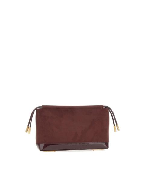 drawstring patent-trim clutch