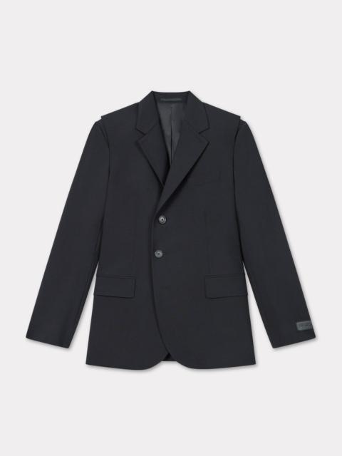 Oversized wool waisted blazer